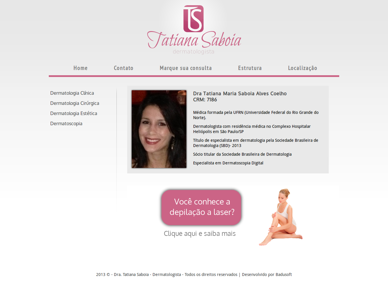 Site de Dra. Tatiana Saboia